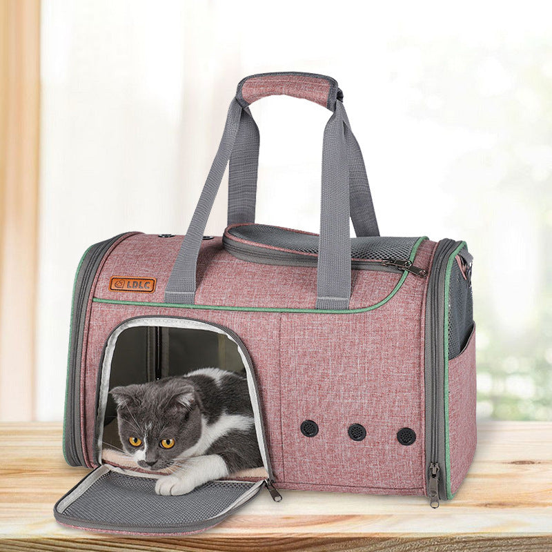 Sac à main portable en tissu Oxford cationique pour animaux de compagnie