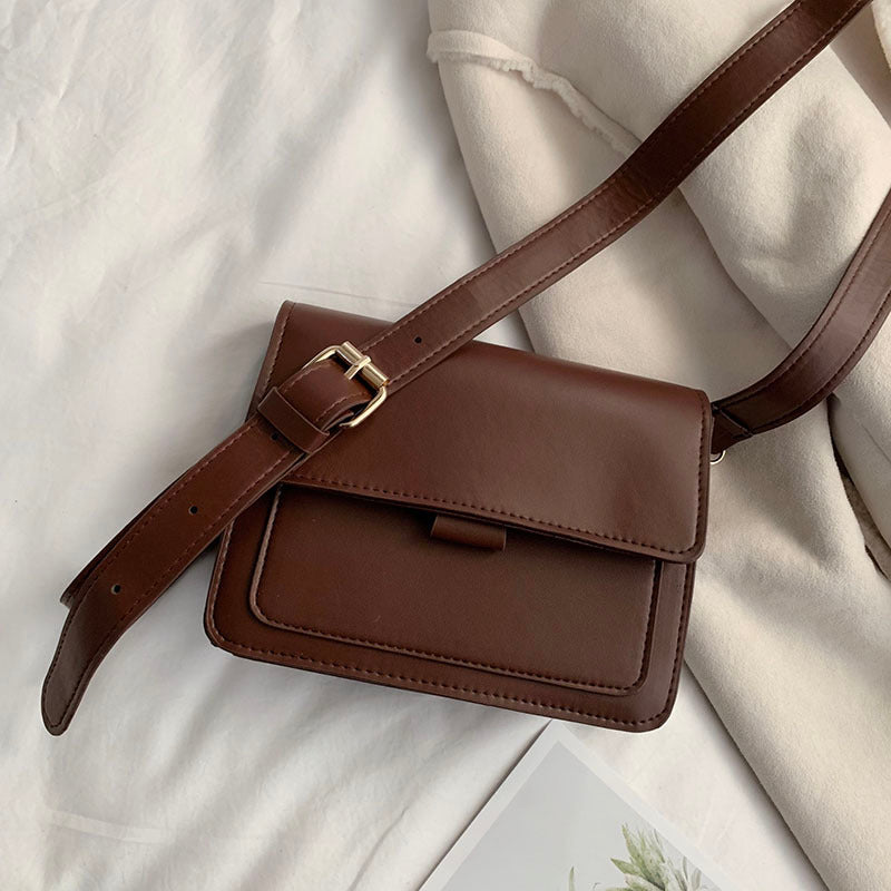 Sac messager de style Hong Kong pour femme, petit sac à bandoulière simple