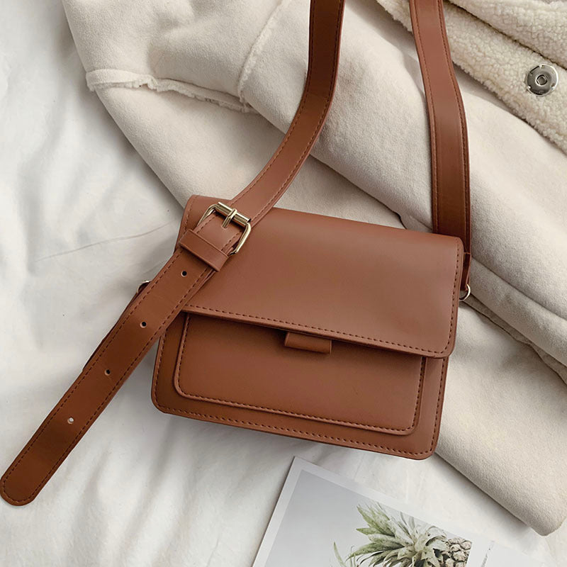 Sac messager de style Hong Kong pour femme, petit sac à bandoulière simple