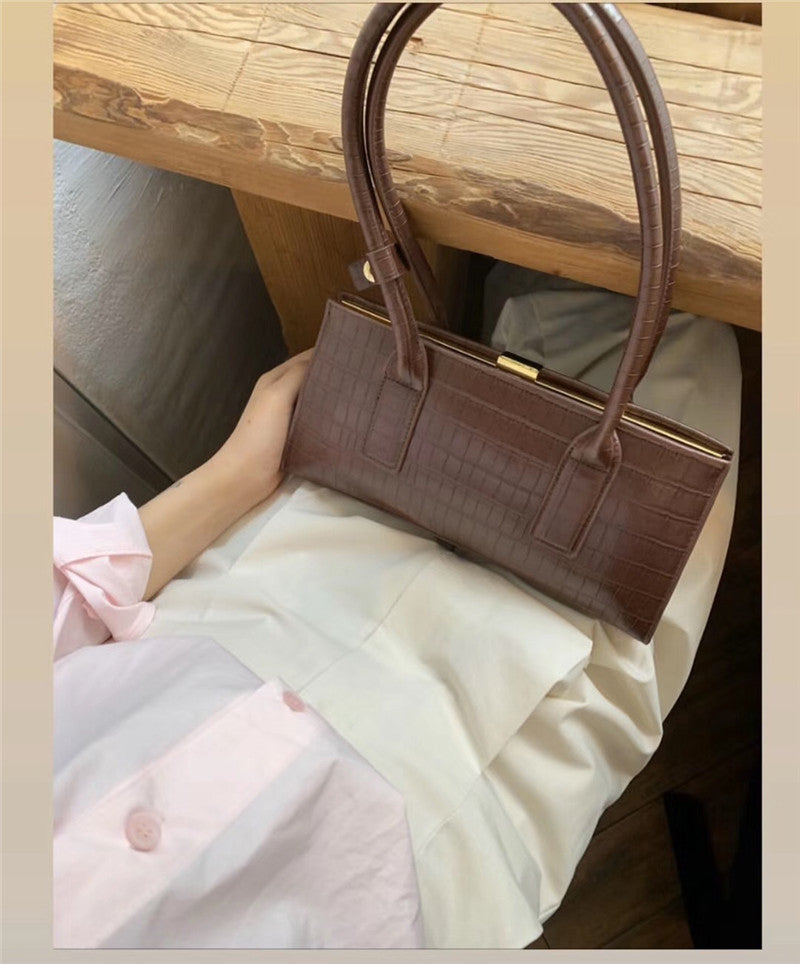 Clip Bag Single Shoulder Armpit Bag Temperament Texture Female Bag