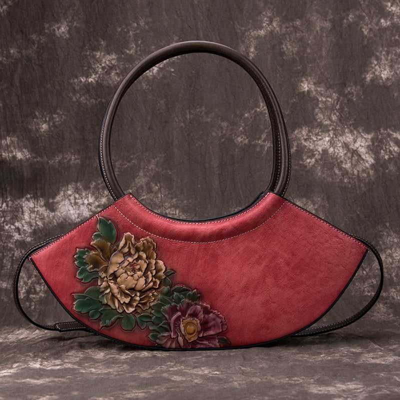 Nuevo bolso retro para mujer, moderno, informal, de piel de vaca de primera capa, bolso bandolera de un solo hombro