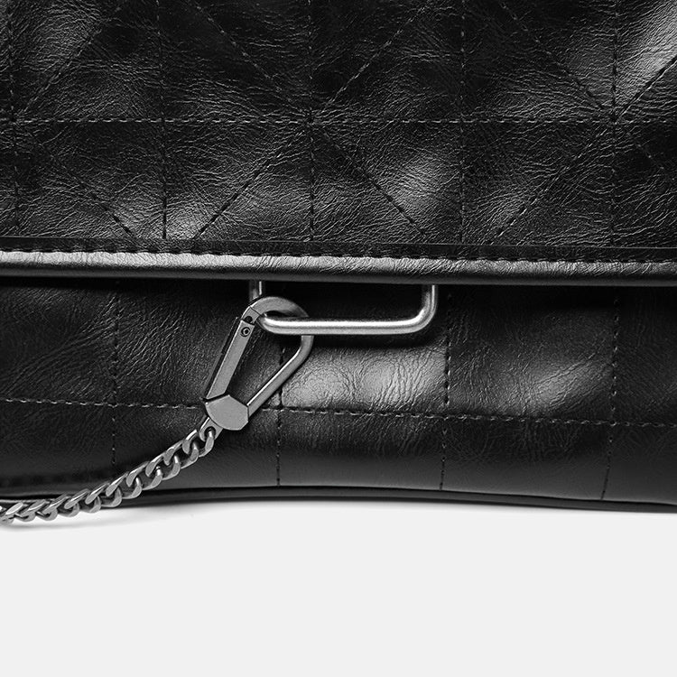 Bolso Stray para mujer, bolso de hombro con cadena negra, bolso tipo mensajero para mujer