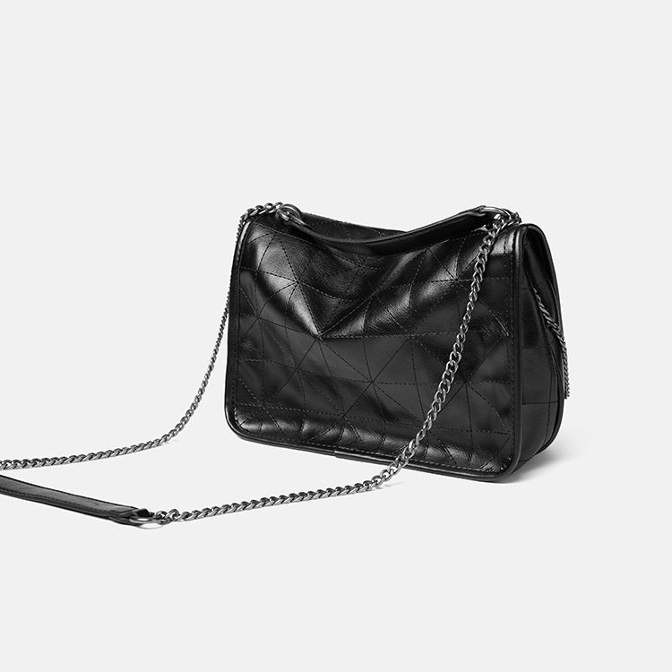 Bolso Stray para mujer, bolso de hombro con cadena negra, bolso tipo mensajero para mujer