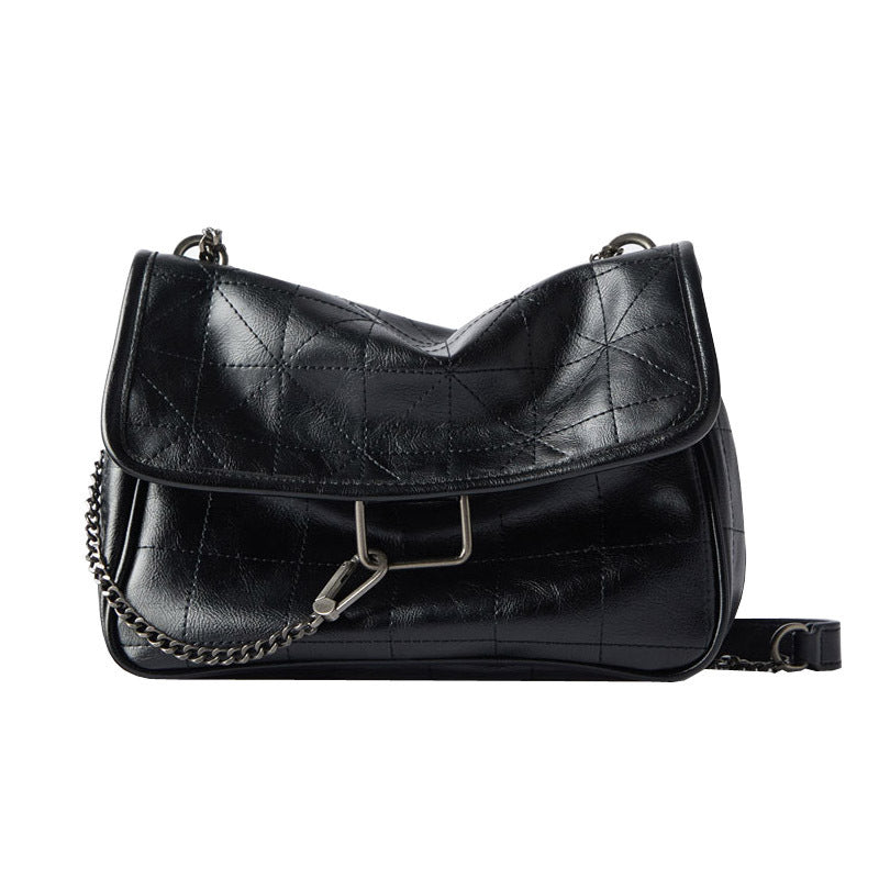 Bolso Stray para mujer, bolso de hombro con cadena negra, bolso tipo mensajero para mujer