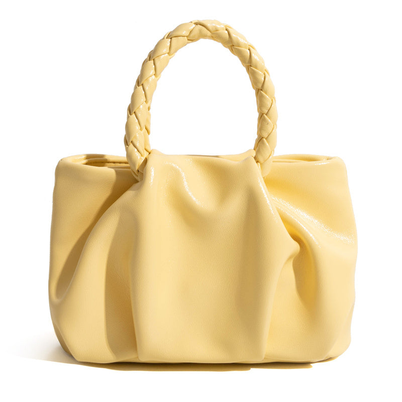 Bolso Wonton Bolso Nube Plisado Mini Bolso de Mano