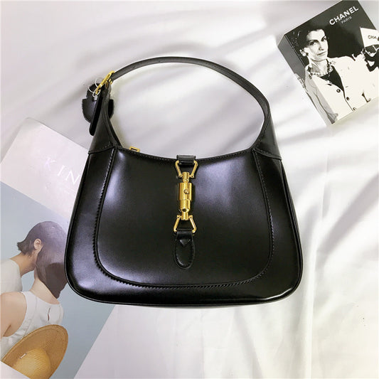 Leather Armpit Bag Female Summer High-End Sense Female Bag Crossbody Saddle Bag