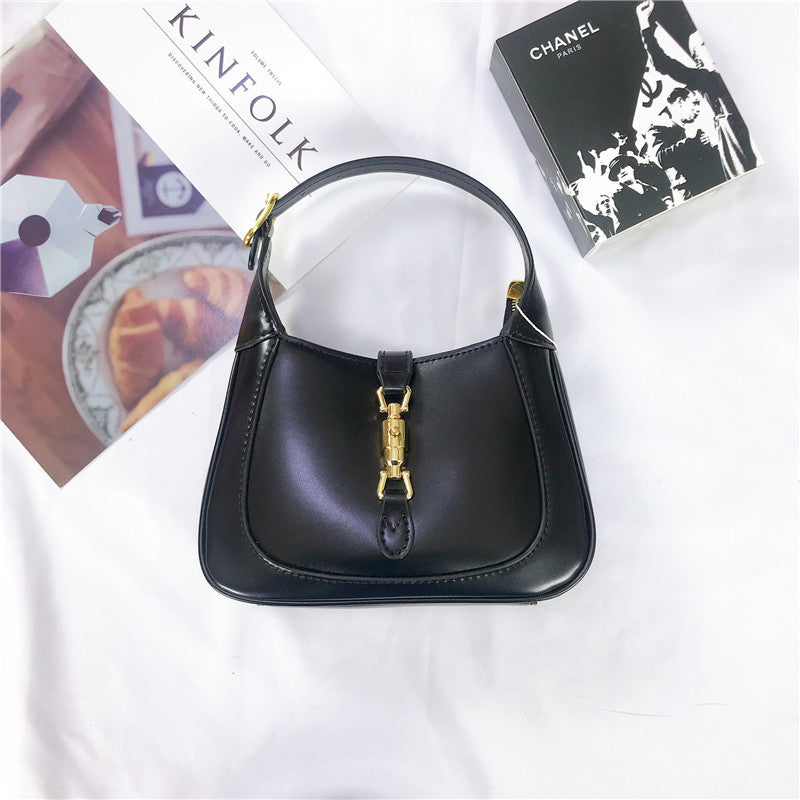 Leather Armpit Bag Female Summer High-End Sense Female Bag Crossbody Saddle Bag