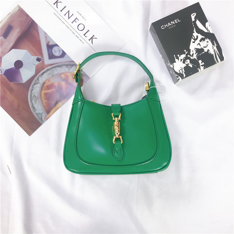 Leather Armpit Bag Female Summer High-End Sense Female Bag Crossbody Saddle Bag