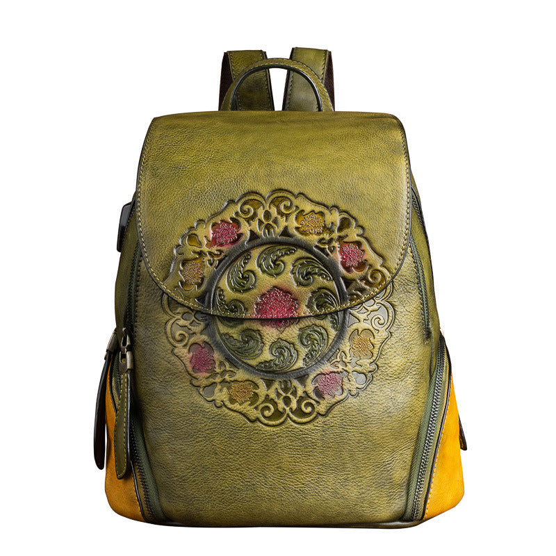 Large Capacity Backpack Creative Chinese Style Ladies Backpack