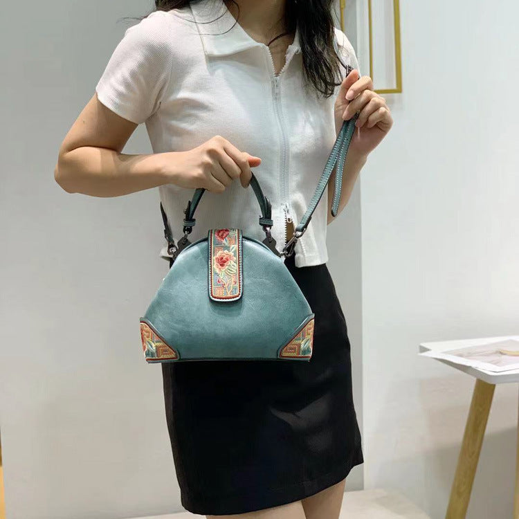 Bolso bandolera portátil estilo cheongsam con bordado estilo chino retro