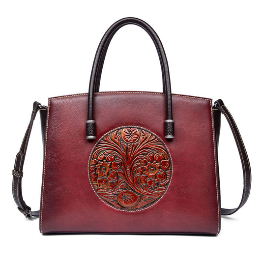 First Layer Cowhide Handbag Leather Shoulder