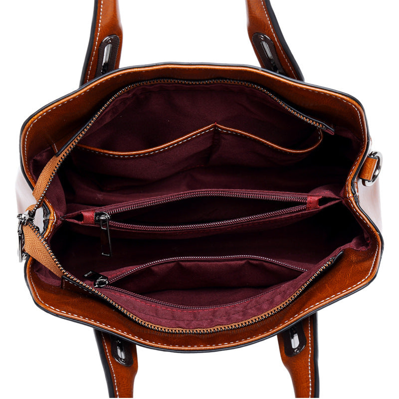 European And American Style Leather Handbag