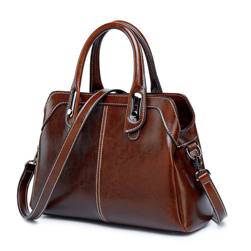 European And American Style Leather Handbag