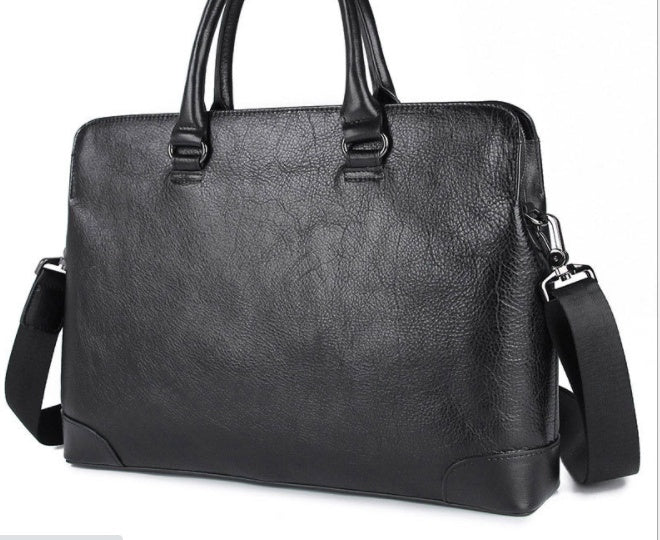 Commuter Bag Leather Men's Bag Cowhide Handbag Korean Document Bag