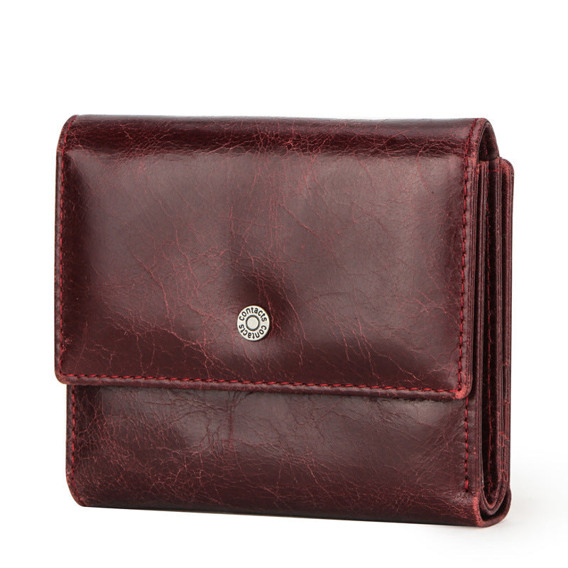 Randy RFID Leather Small Bifold Wallet