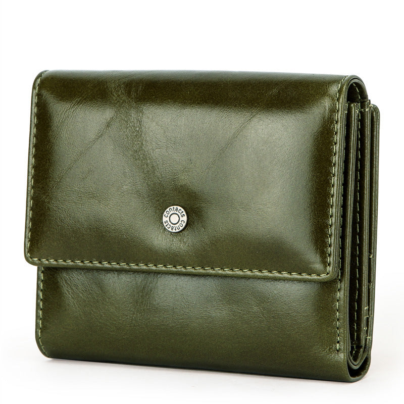 Randy RFID Leather Small Bifold Wallet