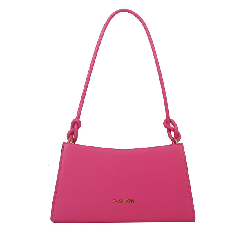 Sac à bandoulière simple pour femme, couleur bonbon française, sous les bras