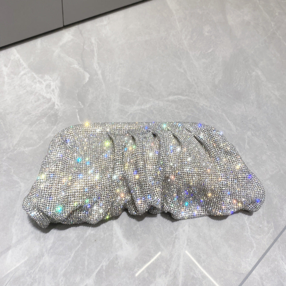 Sac de soirée à volants et strass pour femme