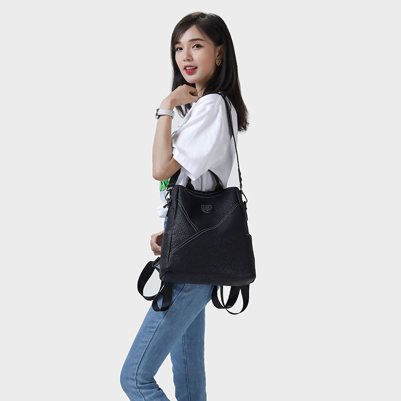 Korean Style Leather Fashion Handbags With Personality And Versatile Travel