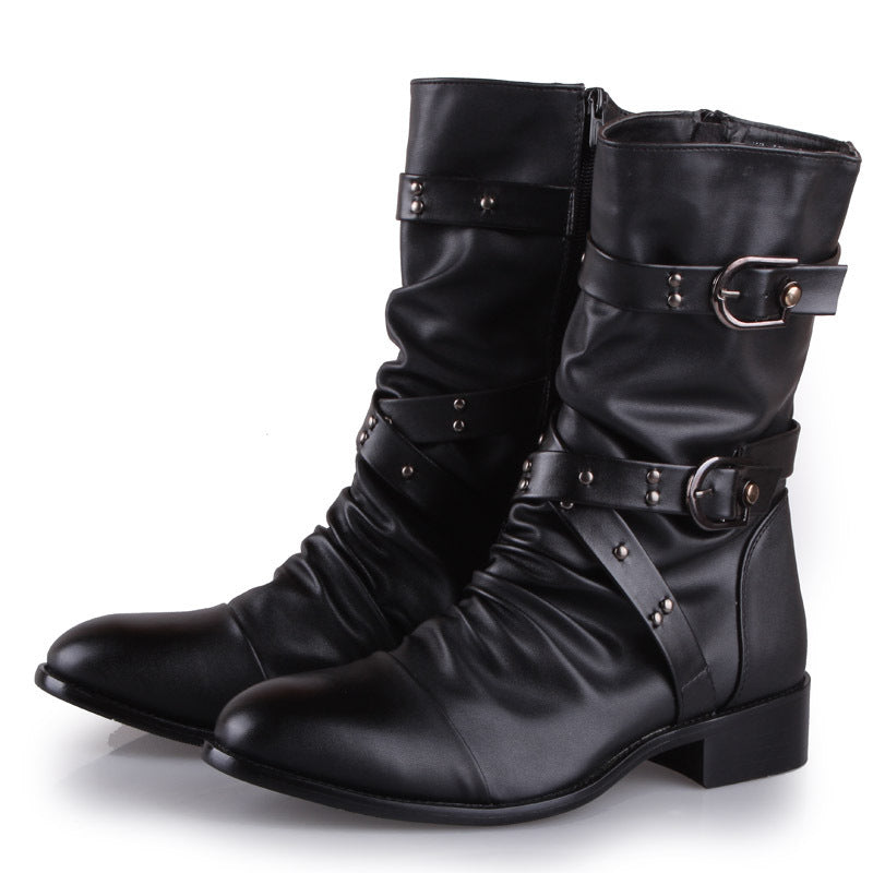 Bottes montantes en cuir Dr Martens pour hommes