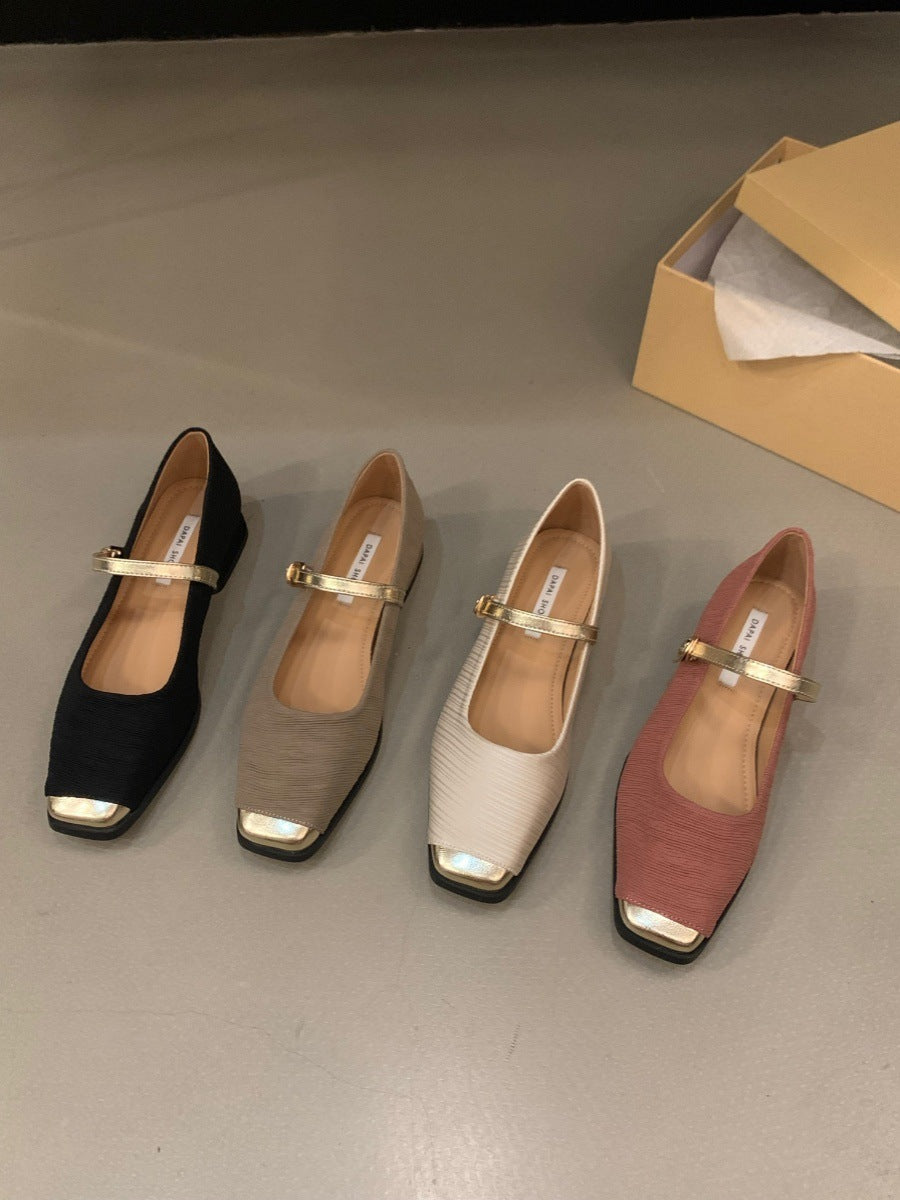 Chaussures Mary Jane classiques à talons épais pour femmes de style français