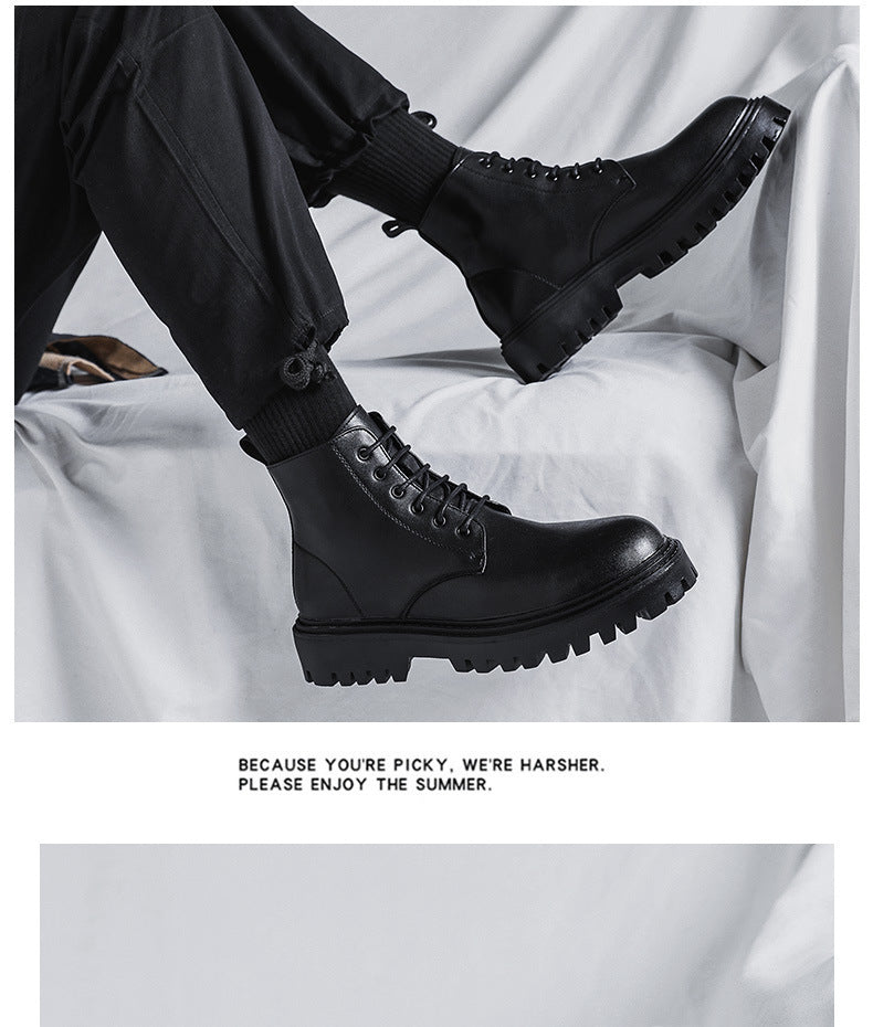 Men's Leather New High-top Boots