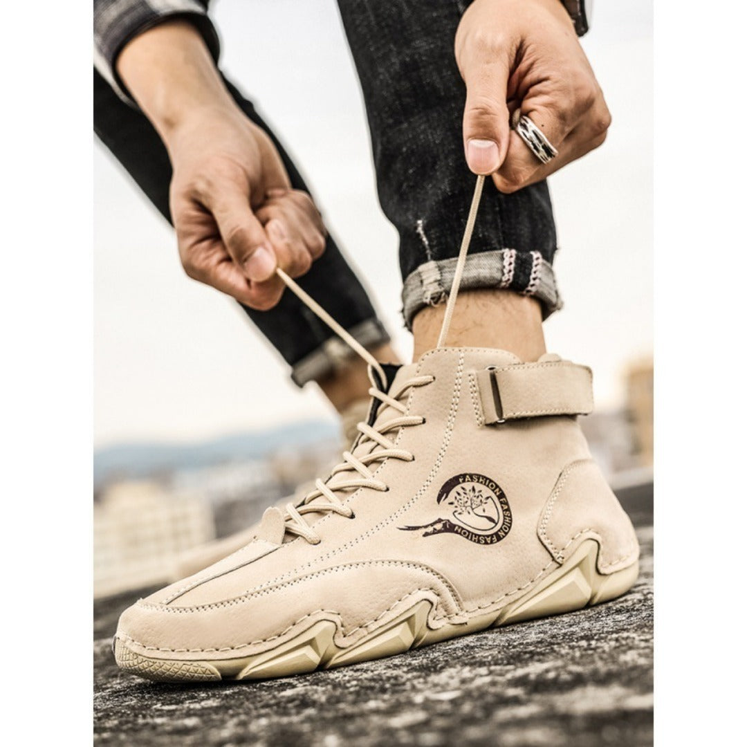 Men's Mid-top Casual Flat Cotton Shoes