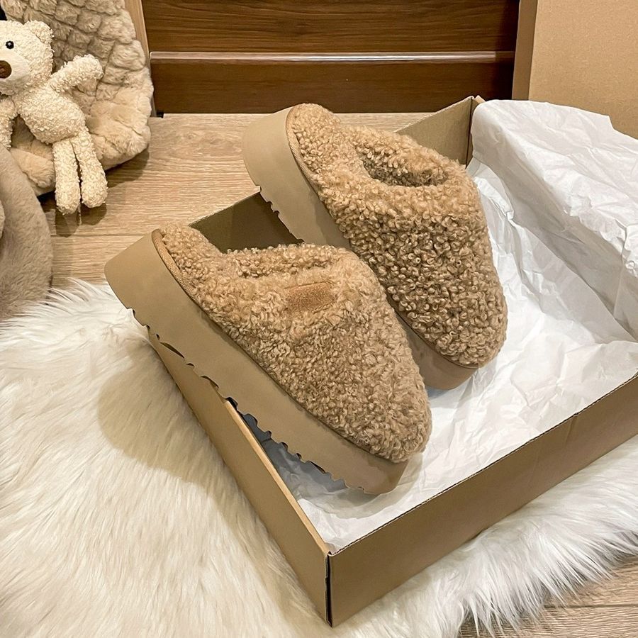 Chaussons moelleux en peluche Vêtements d'extérieur pour femmes