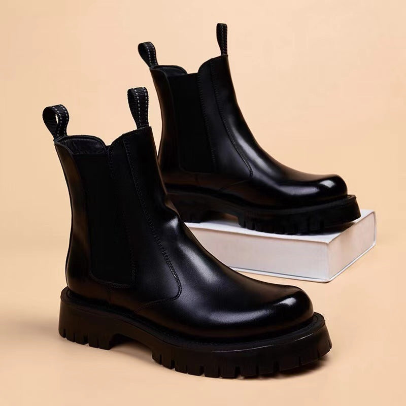 Botas Dr. Martens con forro polar de invierno para hombre, estilo coreano