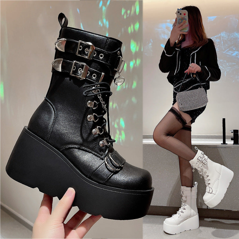 Increased By Punk Casual Martin Boots