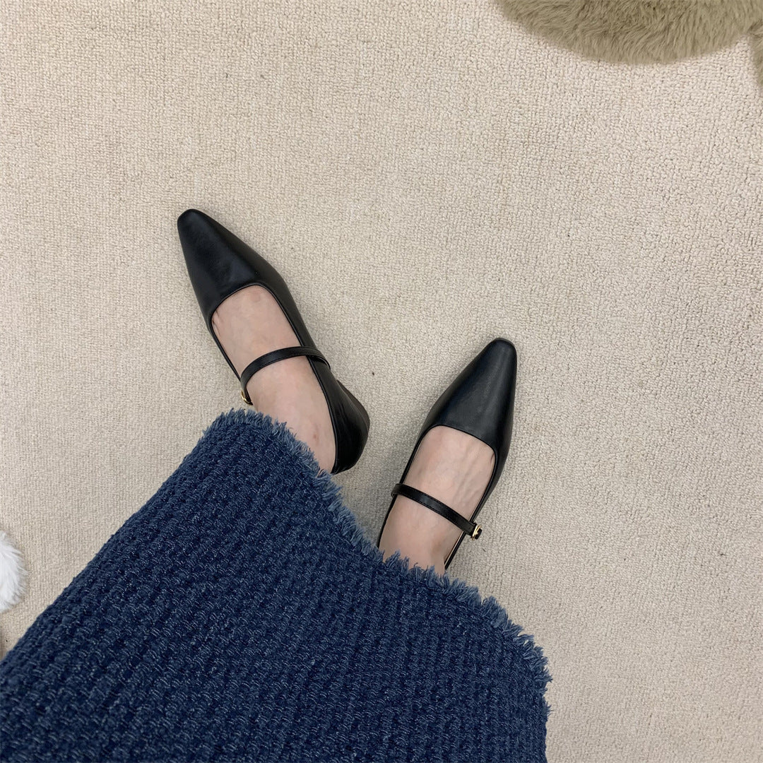 Flat Pointed Toe Every Night Mary Jane Shoes Women