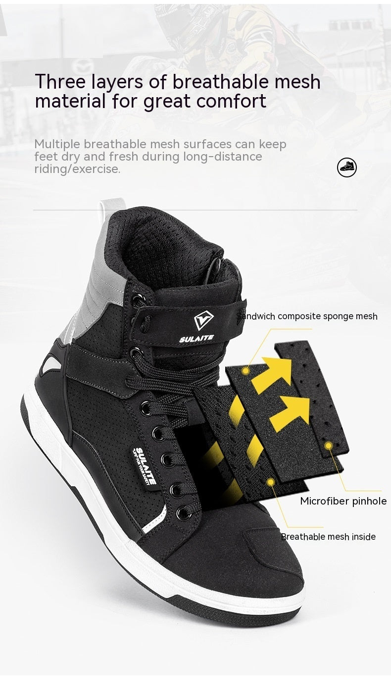 Motorcycle Boots Summer Breathable Drop-resistant Parkour Shoes