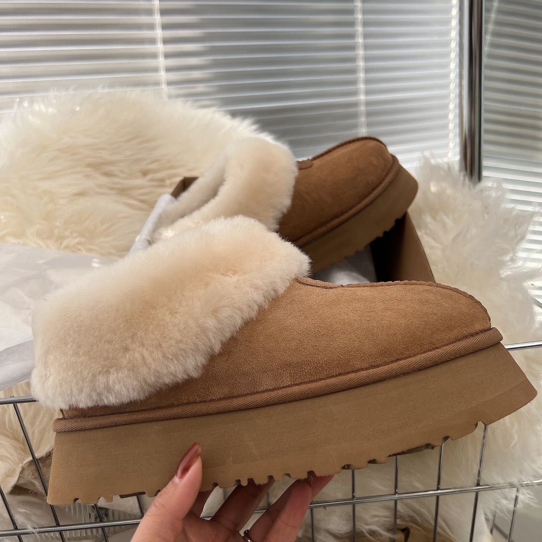 Fur Integrated Platform Snow Boots Tarttt Short Tube Bread Shoes