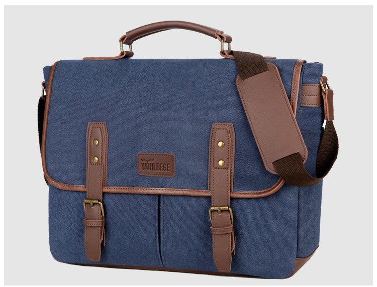 Sac messager portable de voyage en toile pour homme