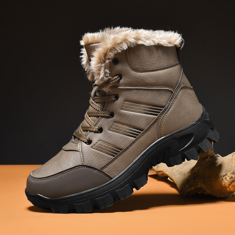 Chaussures d'hiver surdimensionnées en coton montantes avec bottes de neige en velours