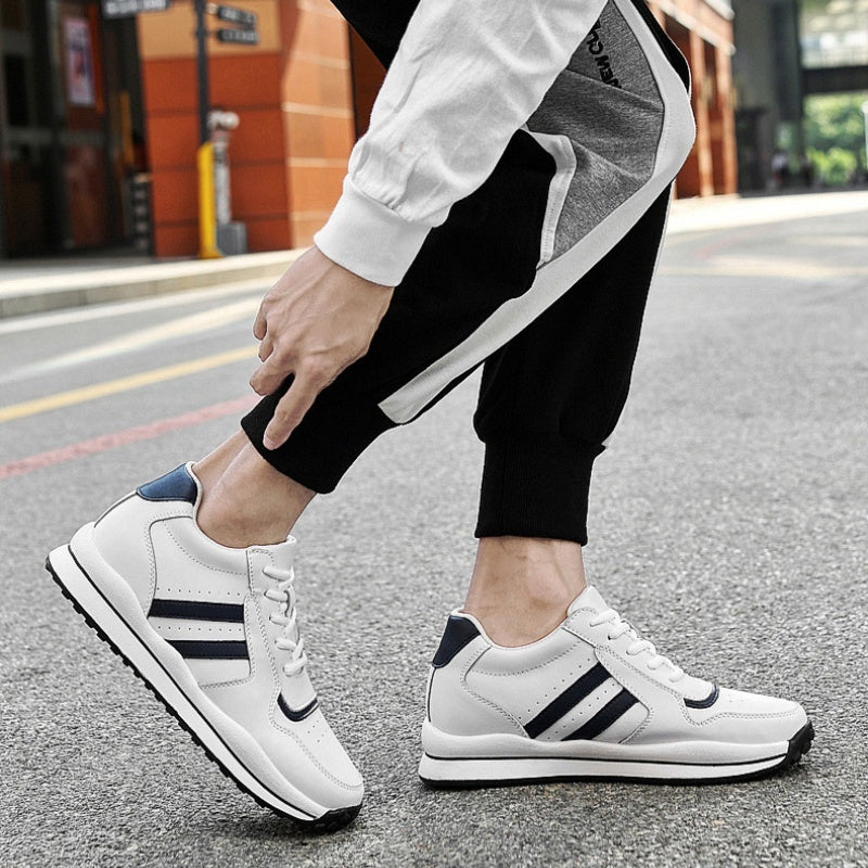 Spring New Height Increasing 8CM Sports Board Shoes Men's Outdoor Low Top