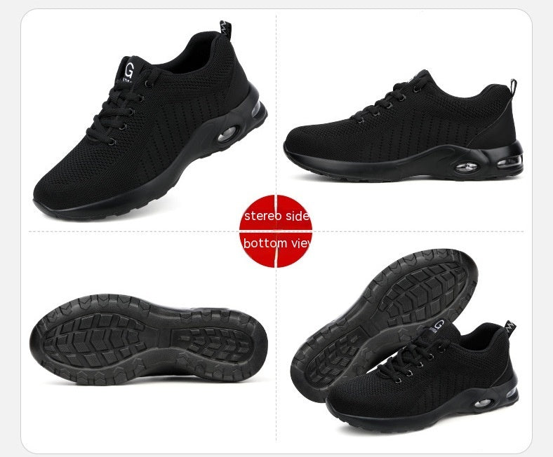 Steel Baotou Anti-smash And Stab Like Flying Woven Sports Shoes