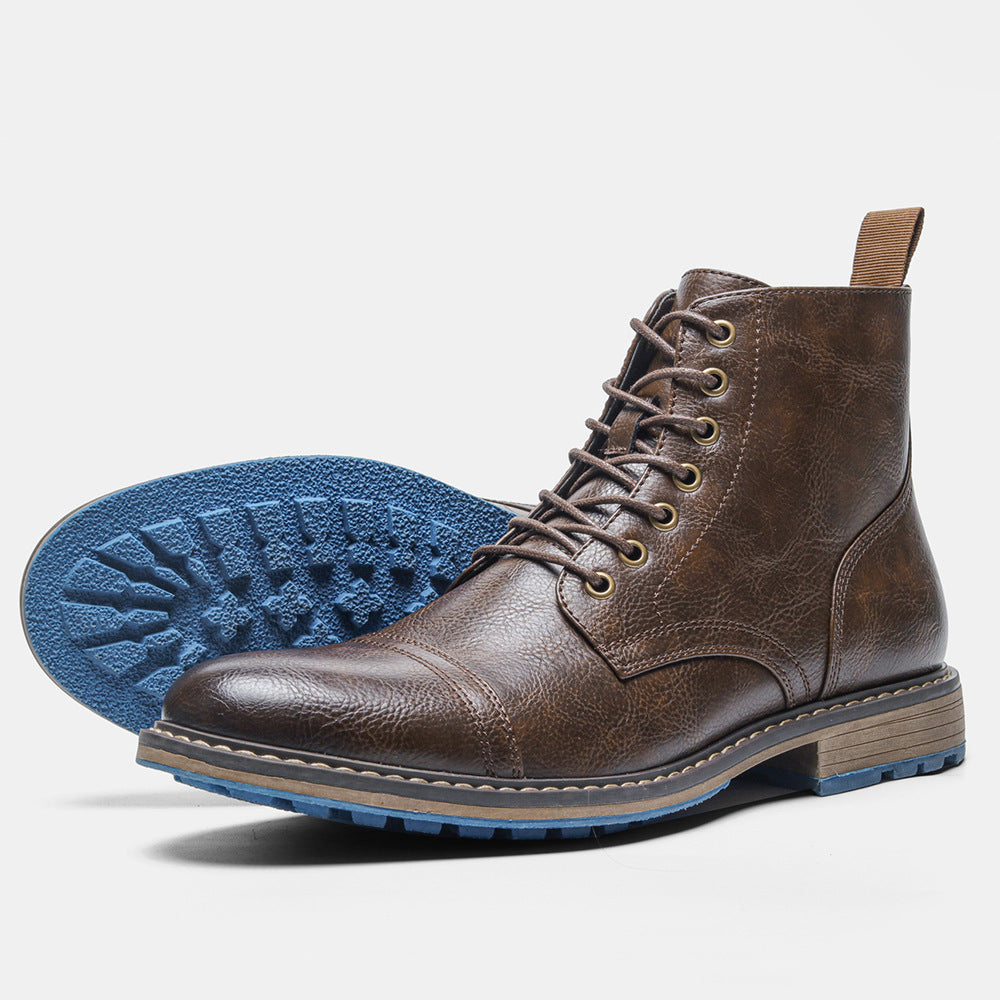 Chaussures de travail, bottes Martin rétro vintage pour hommes