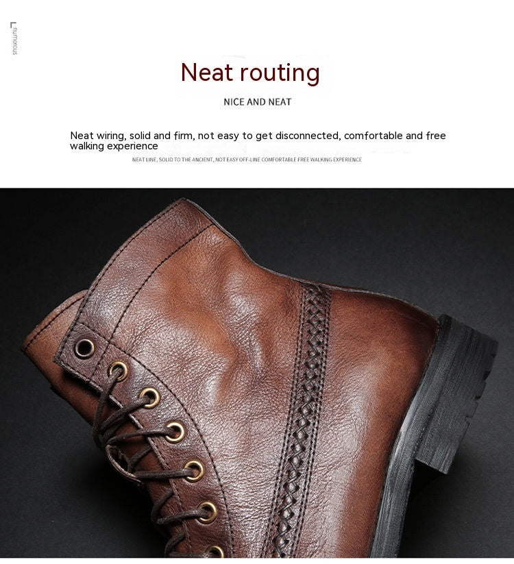 British Style Brush Color Worker Boot