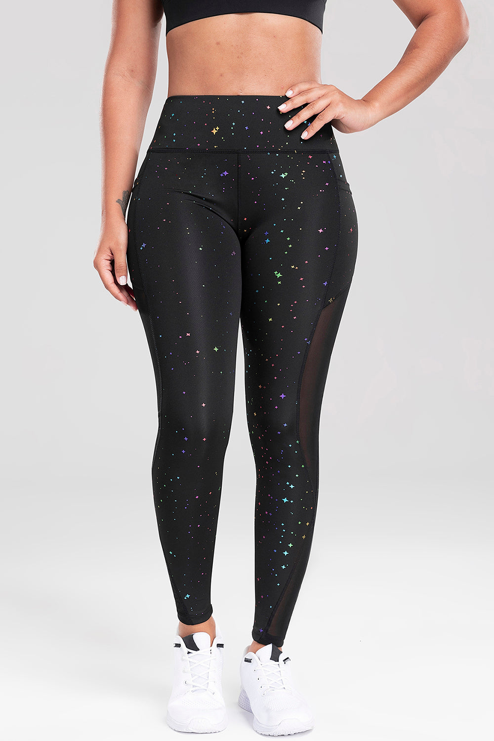 Pantalon de sport taille haute imprimé