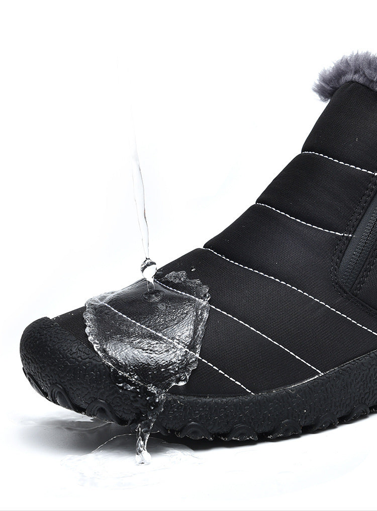 Chaussures pour hommes Bottes de neige Northeast doublées en polaire épaisses et antidérapantes