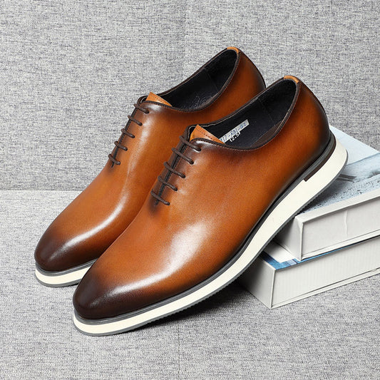 Chaussures Oxford décontractées pour hommes, faites à la main, haut de gamme, pour le travail