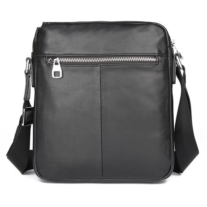 Bolso de cuero para hombre Bolso de hombro para hombre sencillo y práctico Bolso de hombro de cuero con capa superior Bolso de mensajero