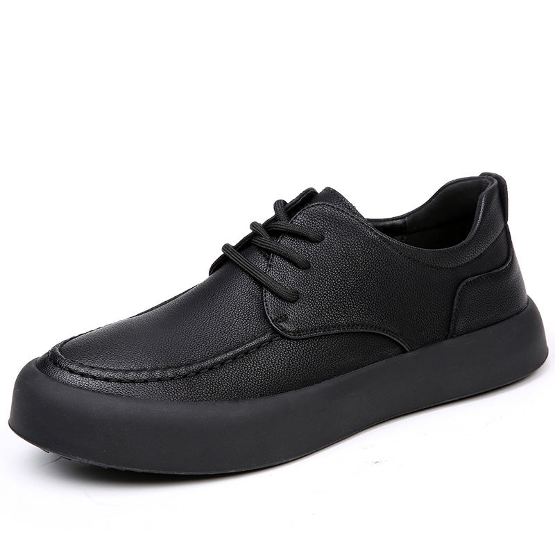 Zapatos de trabajo transpirables y combinables para hombre, zapatos casuales de suela suave de cuero