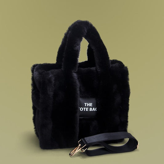 Handheld Fluffy Autumn And Winter Commuter Tote Bag