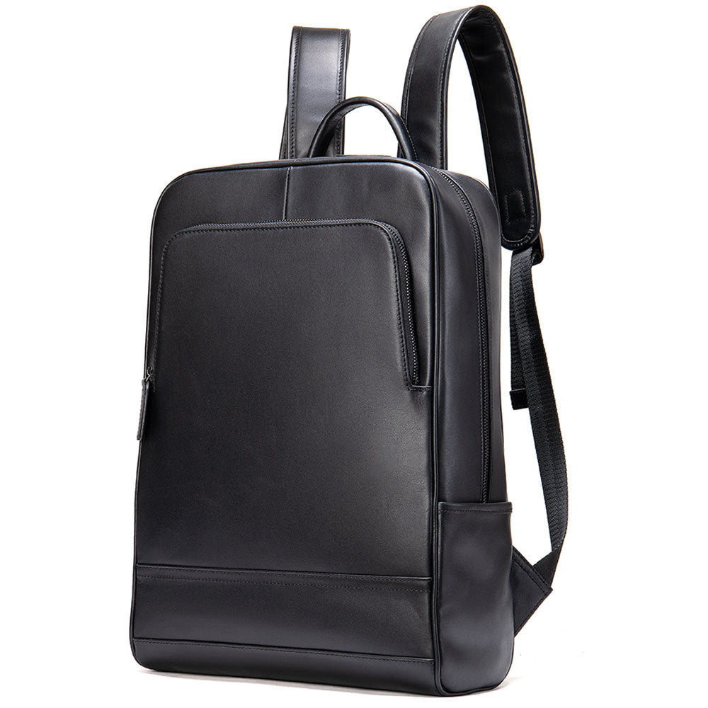 Men's New Leather Backpack Business 15.6-inch Computer Bag