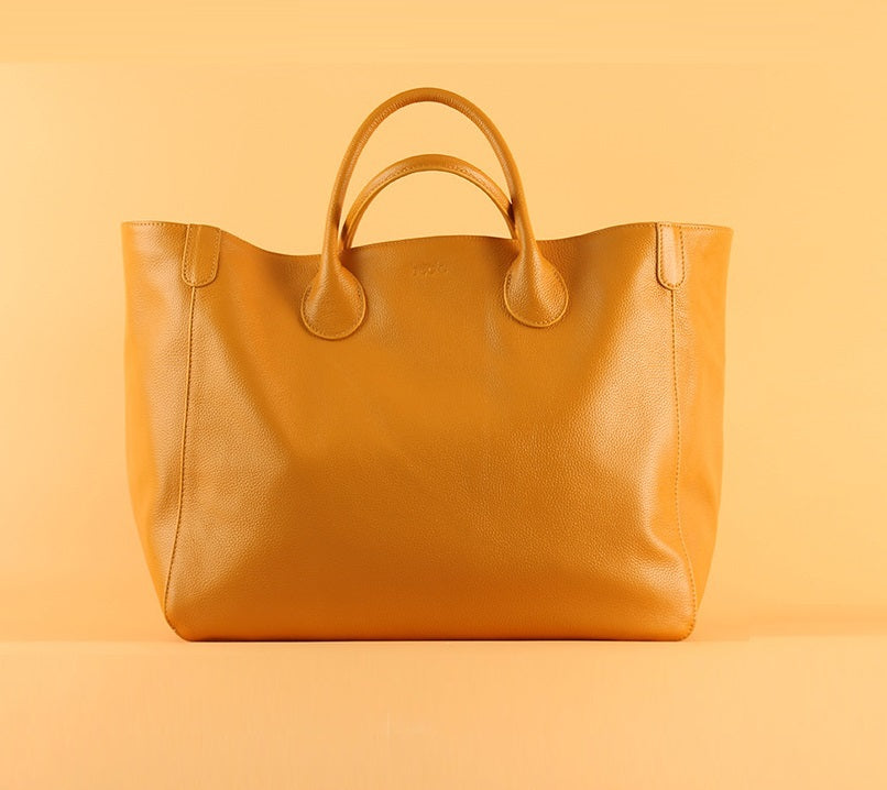 Sac fourre-tout tendance pour femme en cuir avec couche supérieure