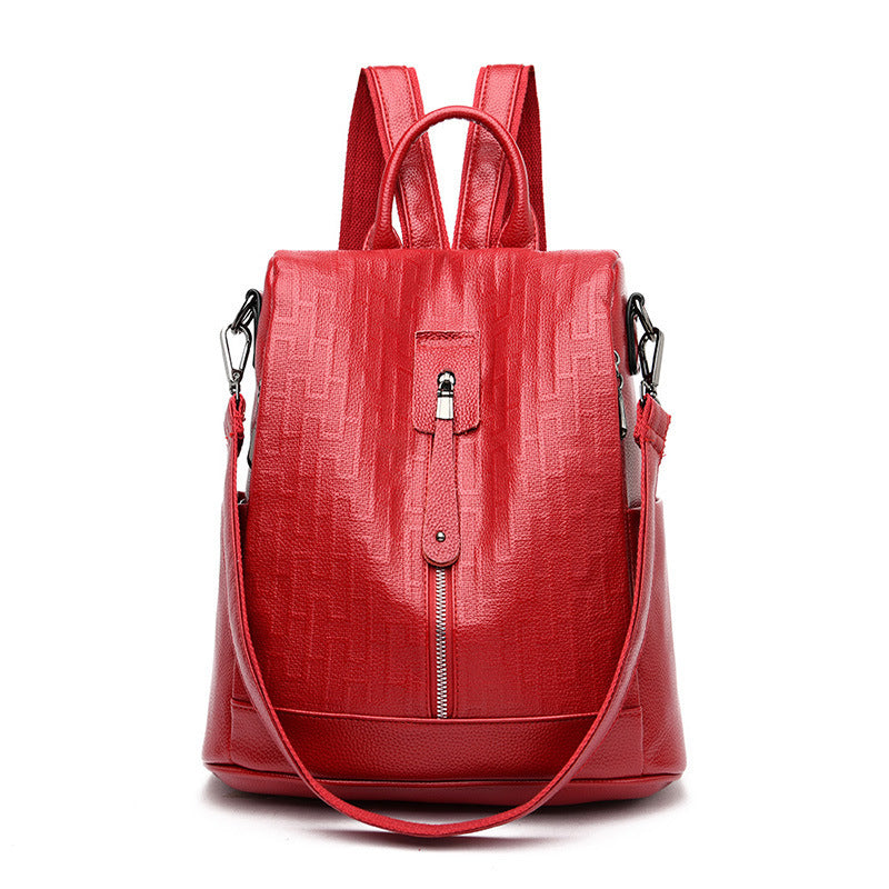 Women's Bag Multi-function Anti-theft Backpack Leather Backpack