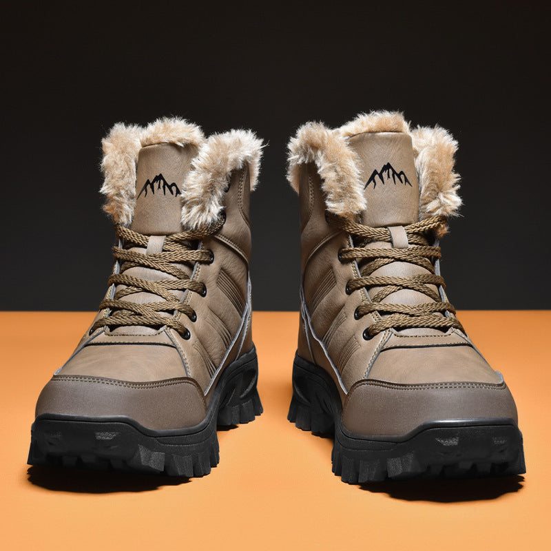 Chaussures d'hiver surdimensionnées en coton montantes avec bottes de neige en velours