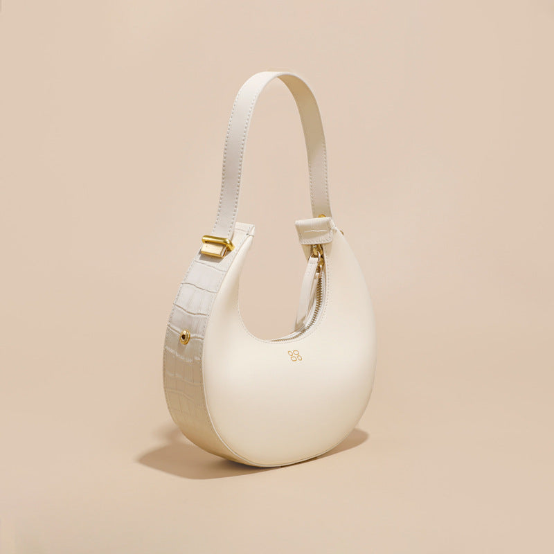 Nouvelle tendance de la mode Sac pour femme Demi-cercle Design de niche pour dames